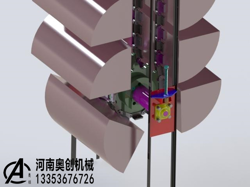 垂直鬥式提升機模型3D圖紙 