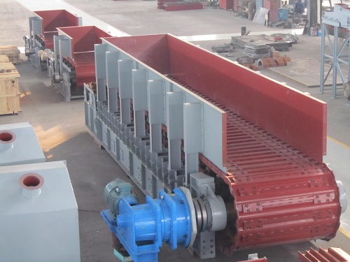 鱗板輸送機實（shí）用現場