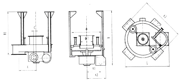 吊（diào）式圓盤給料機圖紙