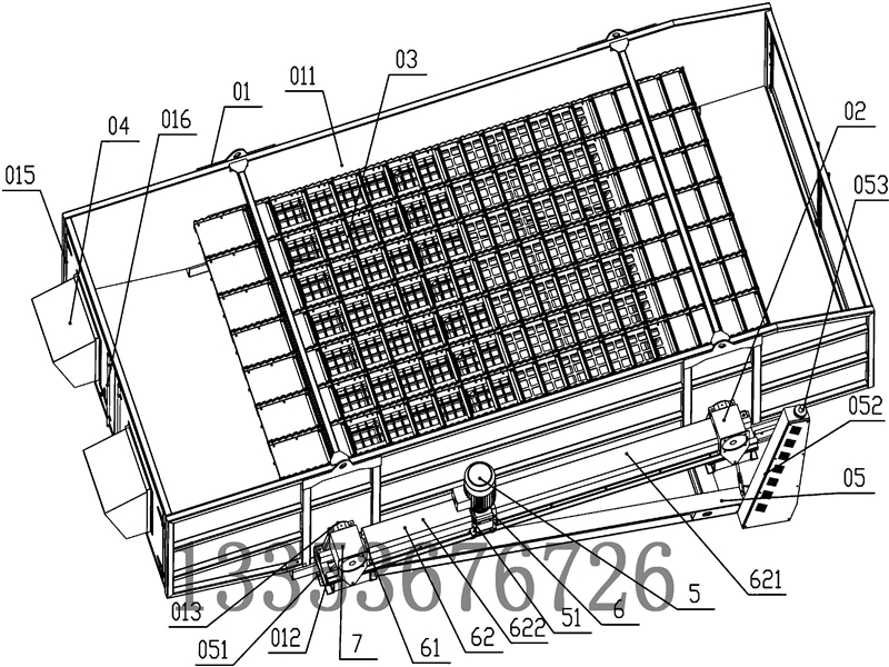 生活垃（lā）圾彈跳篩結構組成圖（tú）